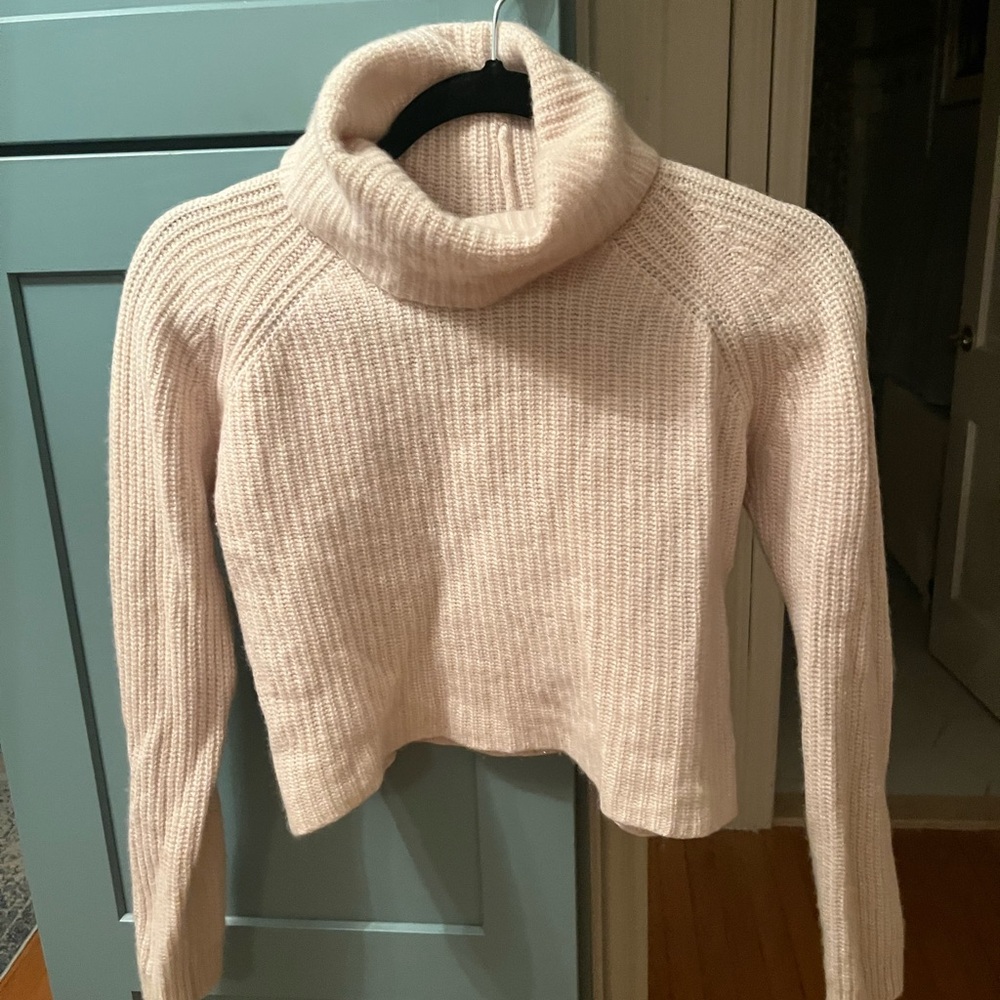 360 Cashmere Soft Cream Turtle Neck Sweater